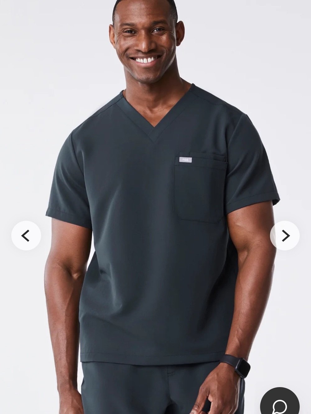 Figs Leon Scrub Top - Dark Harbor